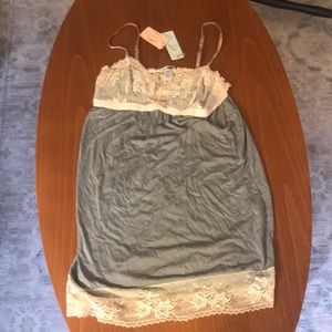 Eberjay gray and lace teddy lingerie size Medium